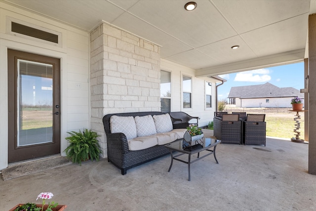 view of patio with outdoor lounge area