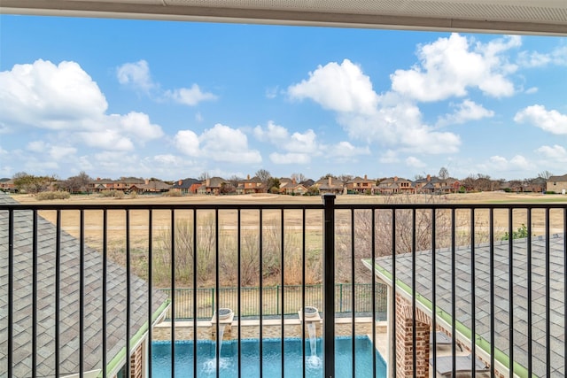 balcony with a residential view