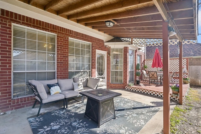 view of patio / terrace featuring outdoor lounge area