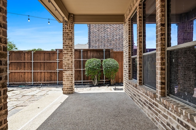 view of patio / terrace with a fenced backyard