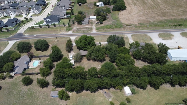 aerial view with a residential view