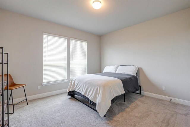 bedroom featuring baseboards and carpet floors