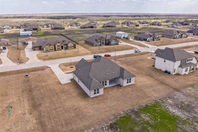 aerial view with a residential view
