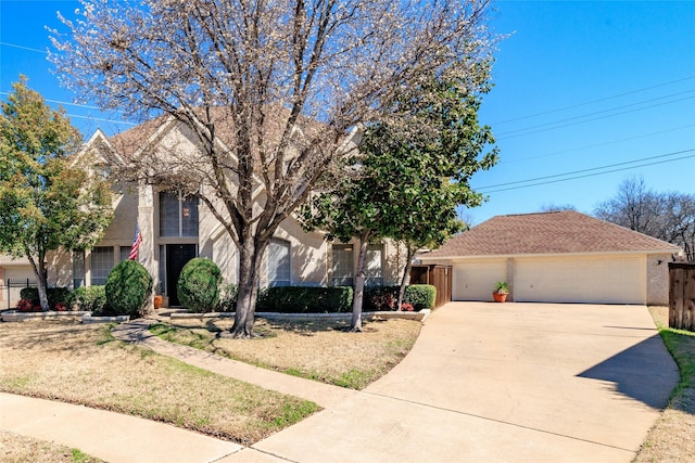 view of front of property with fence