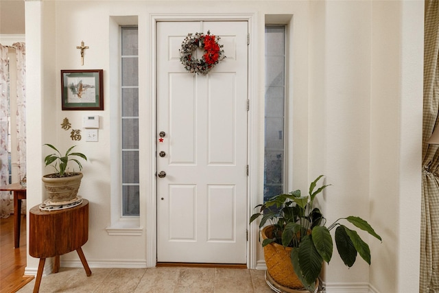 entrance foyer with baseboards