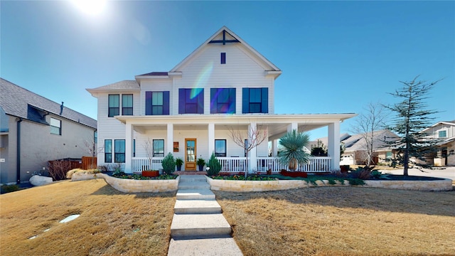 view of front facade featuring a porch