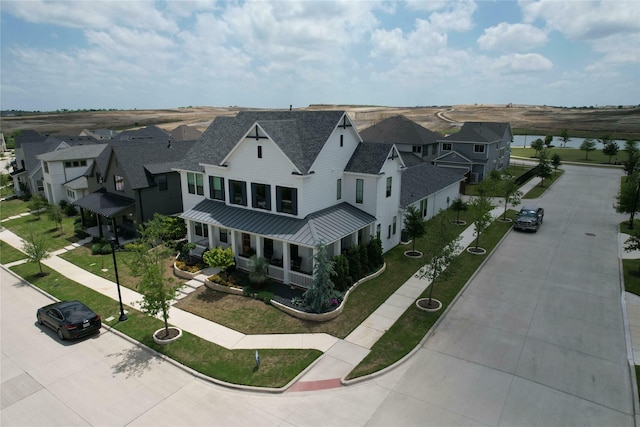 14045 Rozana St, Fort Worth, TX 76008 - bird's eye view with a residential view and a water view