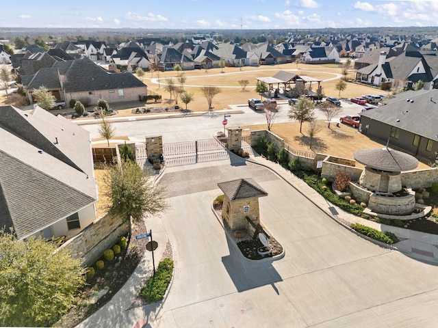 bird's eye view featuring a residential view