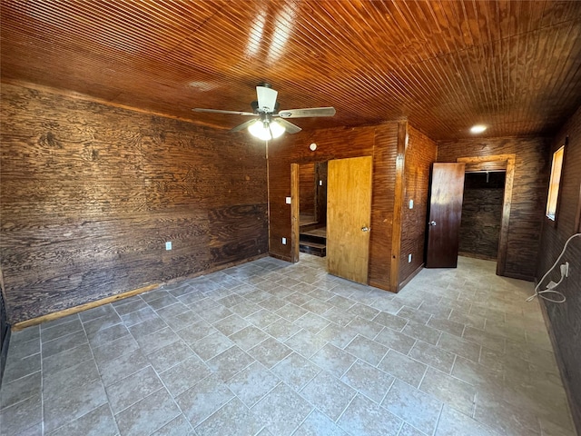 unfurnished bedroom with wood ceiling