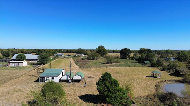 bird's eye view with a rural view