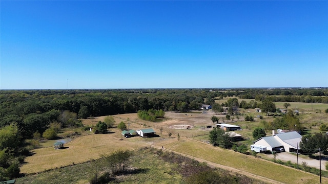 aerial view featuring a rural view