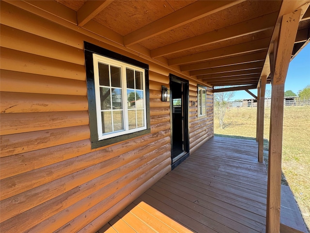 view of wooden terrace