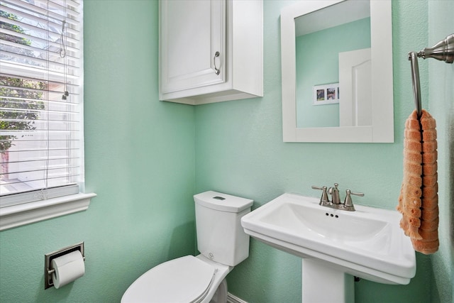 bathroom featuring toilet and a sink