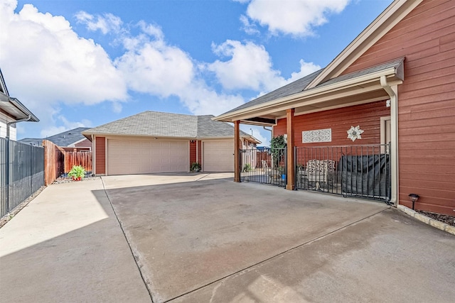 exterior space featuring fence