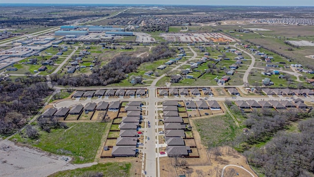 bird's eye view with a residential view