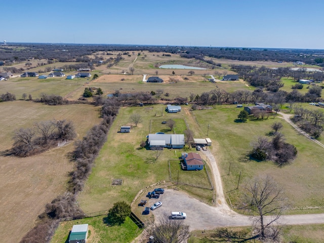 aerial view with a rural view