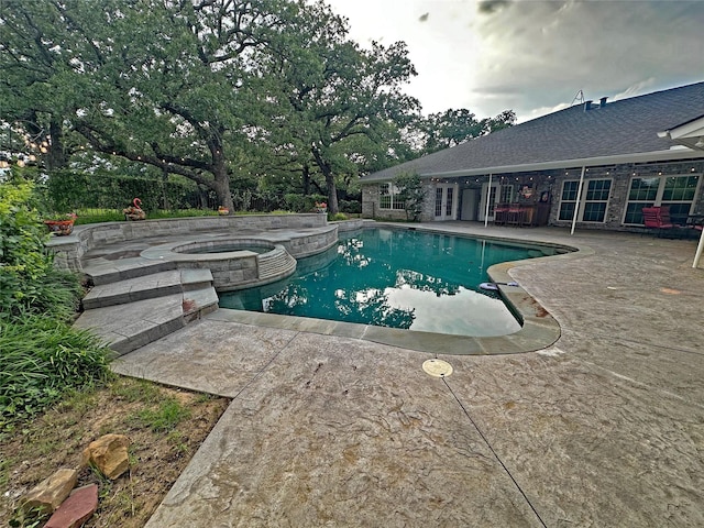 218 Fairview Ct, Decatur, TX 76234 - view of pool with a patio area and a pool with connected hot tub
