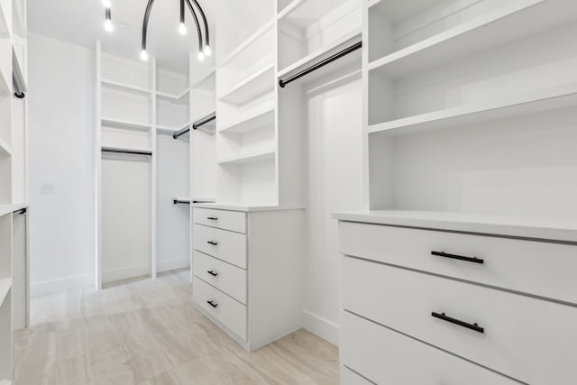 view of walk in closet