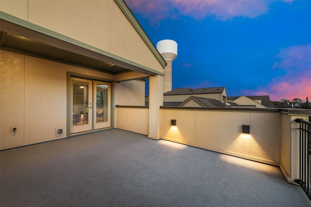 view of patio with a balcony