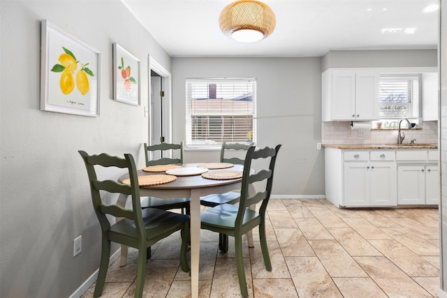 dining area with baseboards