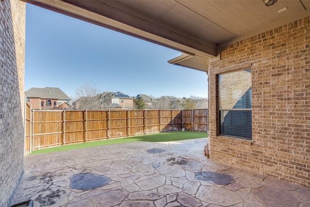 view of patio / terrace featuring a fenced backyard