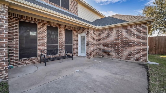 view of patio with fence