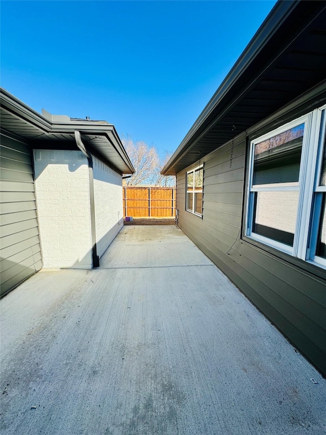 view of patio / terrace with fence