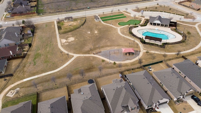 aerial view with a residential view