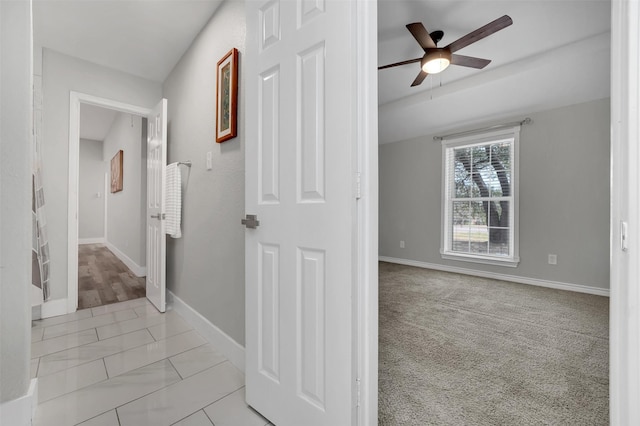 hall with baseboards