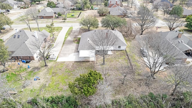 aerial view with a residential view