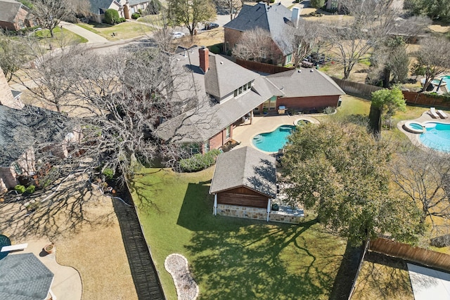 bird's eye view featuring a residential view