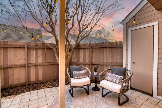 view of patio / terrace with fence