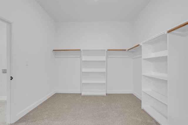 spacious closet with carpet flooring