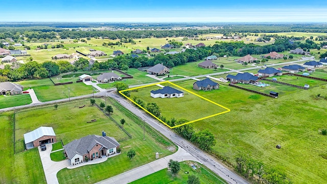 drone / aerial view with a residential view