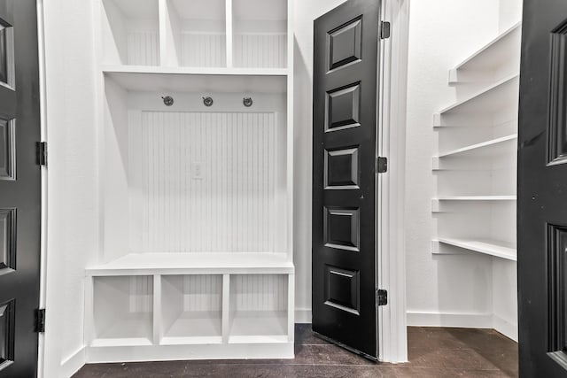 mudroom with baseboards