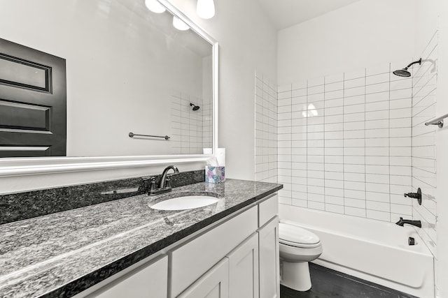 213 E 5th St, Ferris, TX 75125 - bathroom featuring toilet, vanity, and shower / bath combination