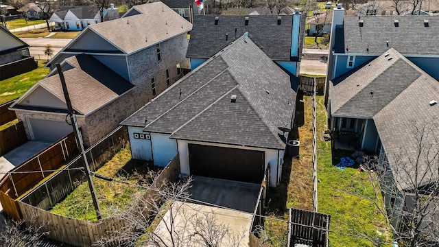 bird's eye view featuring a residential view