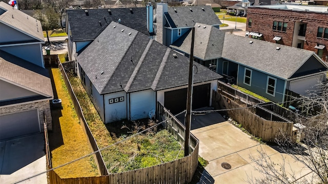 birds eye view of property featuring a residential view