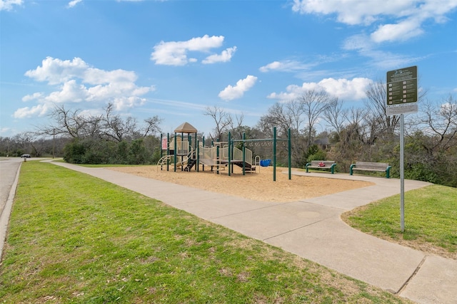 community play area featuring a yard