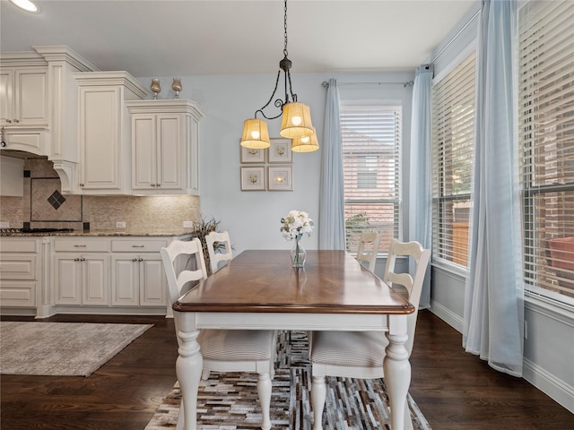 1504 Cayman Dr, Allen, TX 75013 - dining area with healthy amount of natural light, dark wood-style floors, baseboards, and recessed lighting