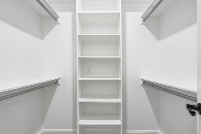 view of walk in closet