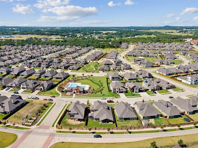 drone / aerial view with a residential view