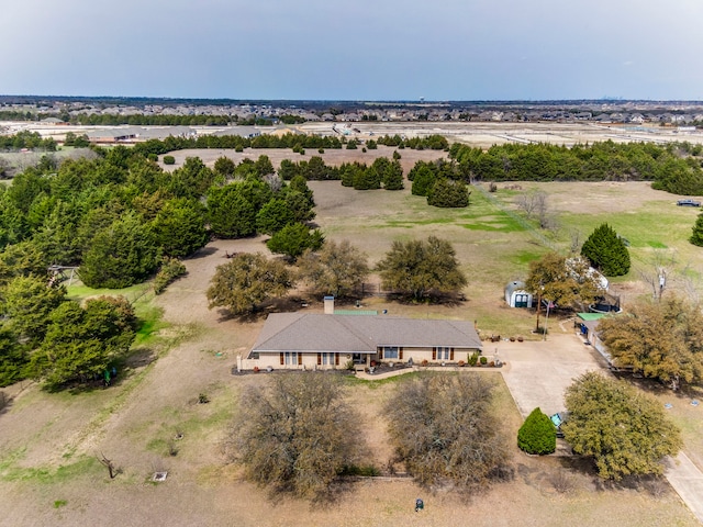 bird's eye view featuring a rural view