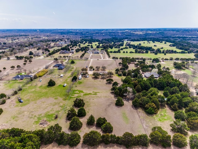 aerial view with a rural view