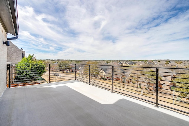 view of patio with a balcony