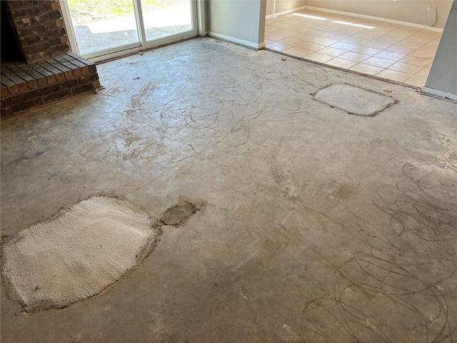 interior details featuring concrete flooring