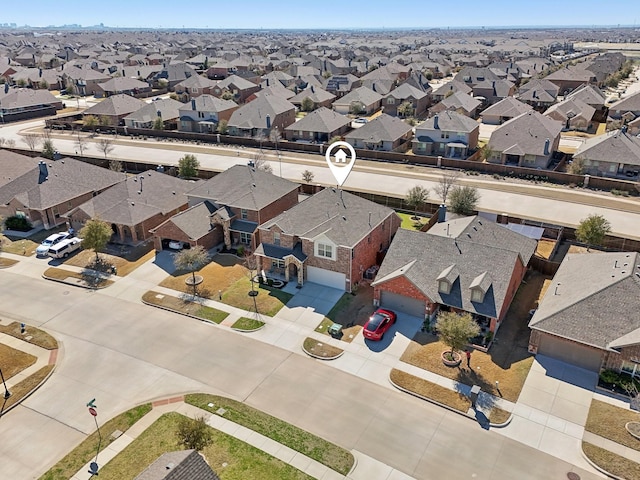 aerial view featuring a residential view