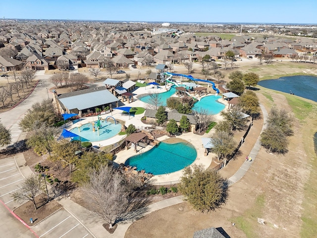 aerial view featuring a residential view