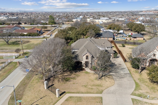 bird's eye view with a residential view