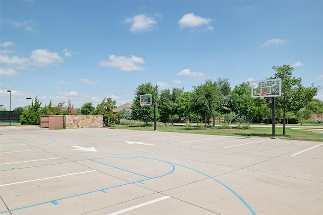 view of basketball court with community basketball court